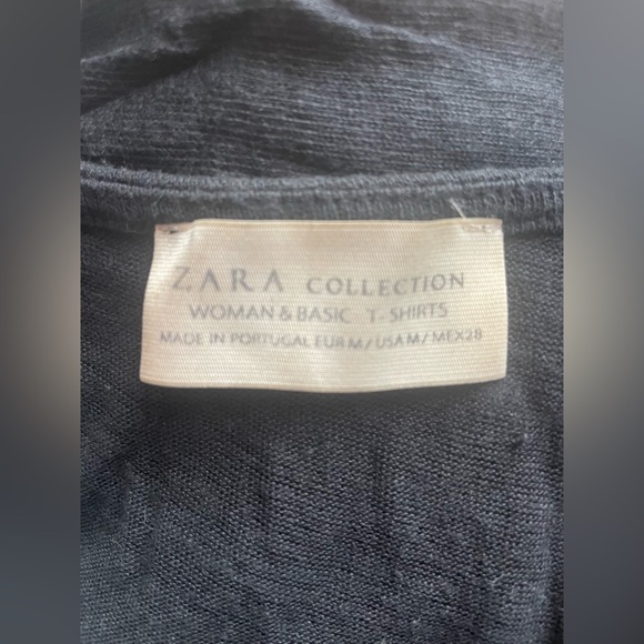 Zara Collection Women Black Sheer Tank Shirt Dress Size Medium - Picture 8 of 9